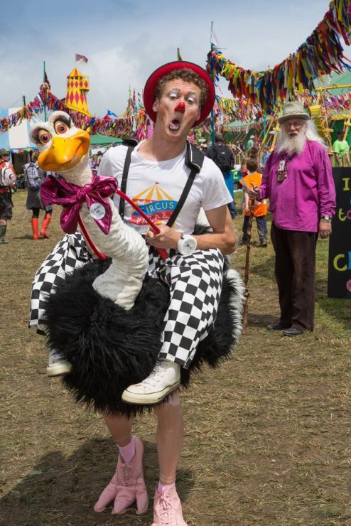 Oswald the Ostrich at Glastonbury