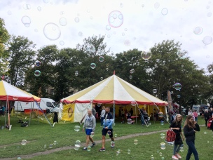 bubbles all around the bigtop